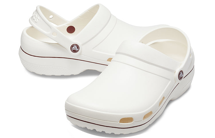 Crocs Wear-Resistant Cozy Sports Unisex White Brown Sandals 'White Brown' 205883-0FW