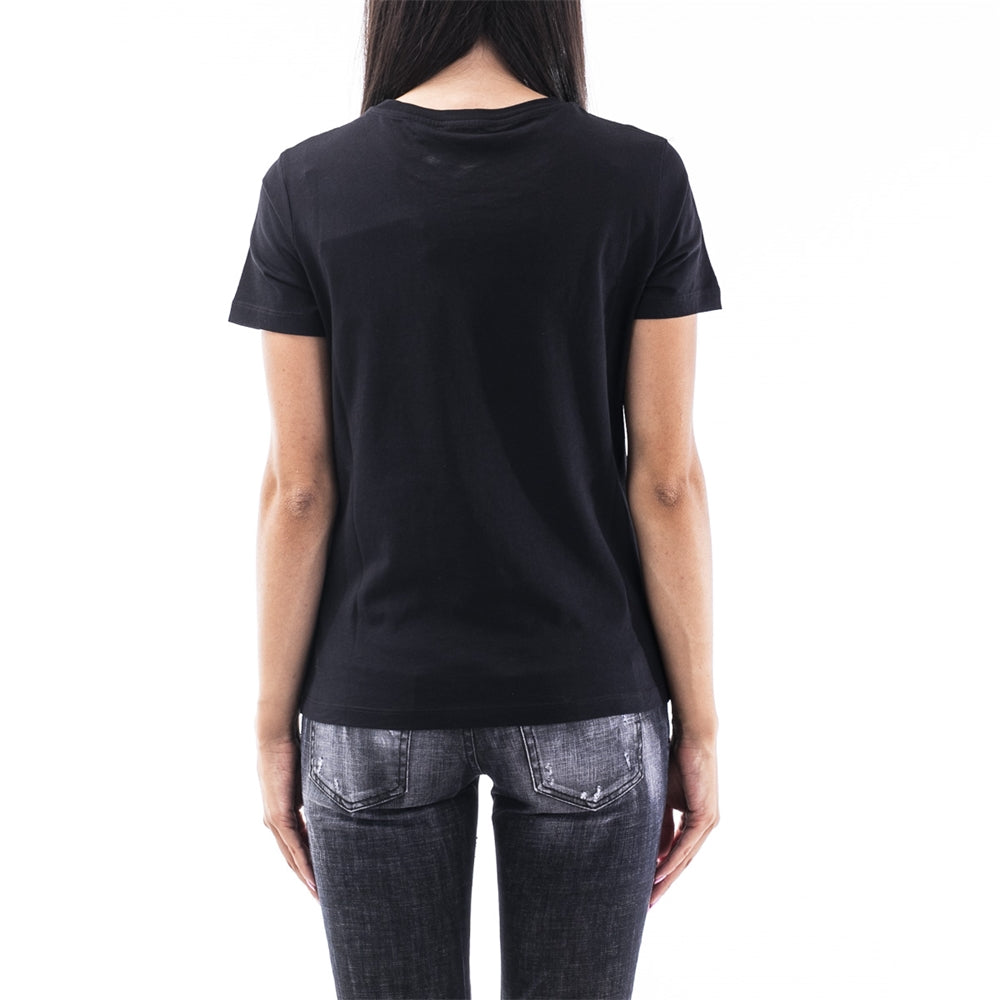 KENZO Tiger Head Printing Pattern Round Neck Short Sleeve Black FA62TS8464YB-99