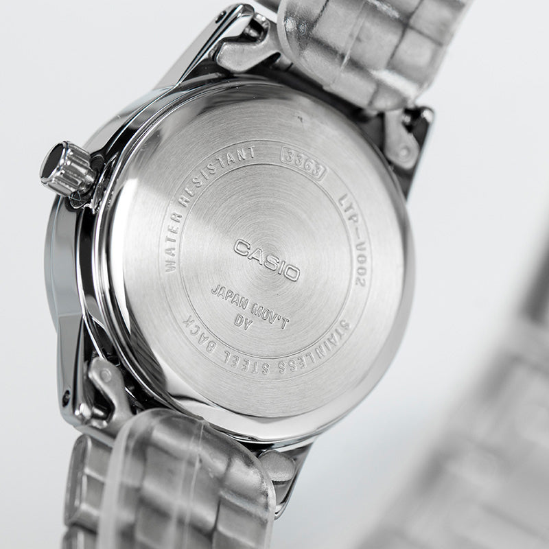 CASIO Waterproof Stainless Steel Strap Silver Analog LTP-V002D-7B3