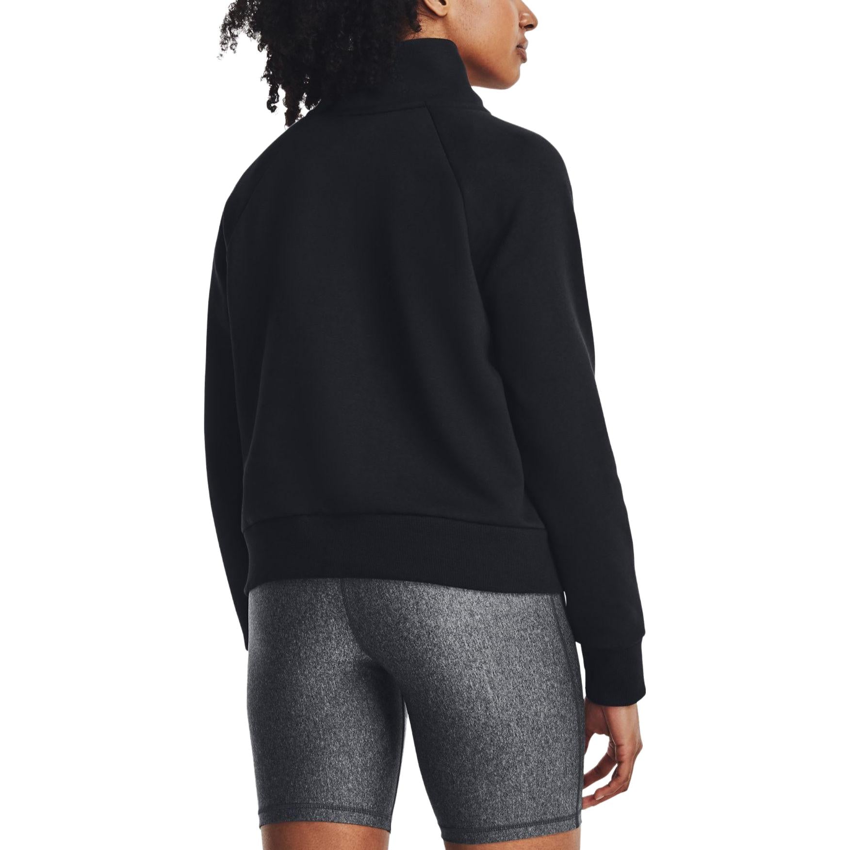 (WMNS) Under Armour Rival Fleece 1/2 Zip Sweatshirt 'Black' 1379492-001