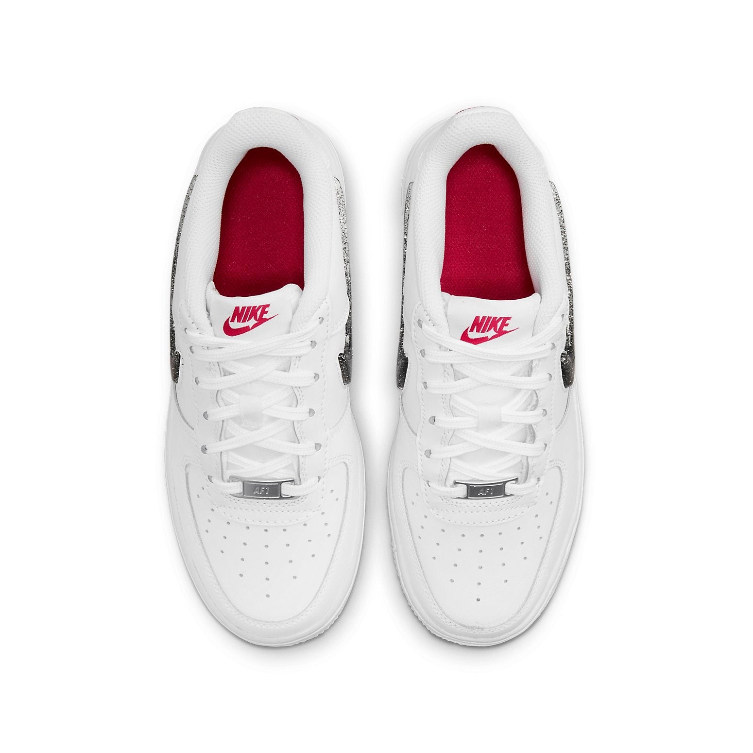 (GS) Nike Air Force 1 LV8 'White Black Metallic Silver' DC9651-100