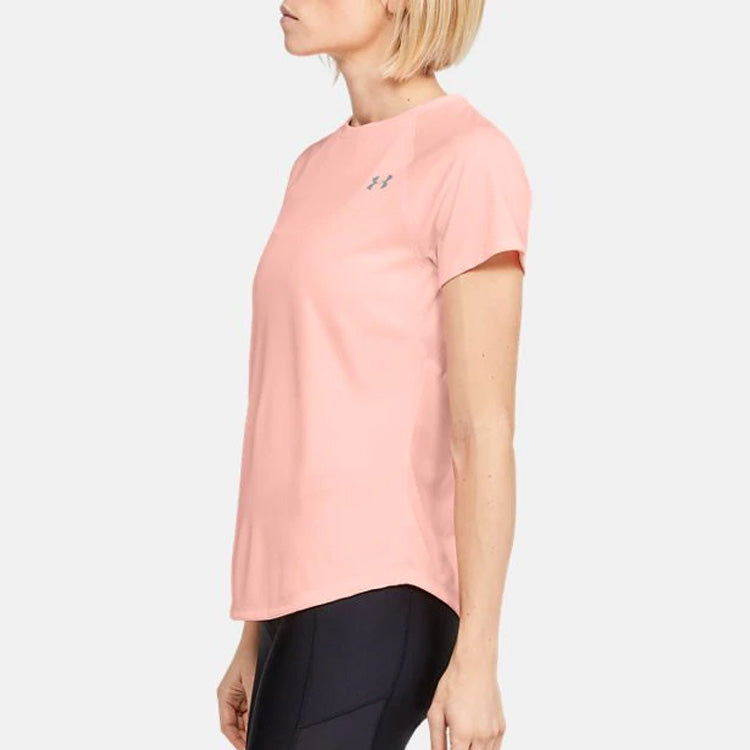(WMNS) Under Armour Running Sports Short Sleeve Pink 1326462-845