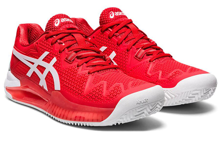 (WMNS) ASICS Gel Resolution 8 Clay 'Fiery Red White' 1042A070-601