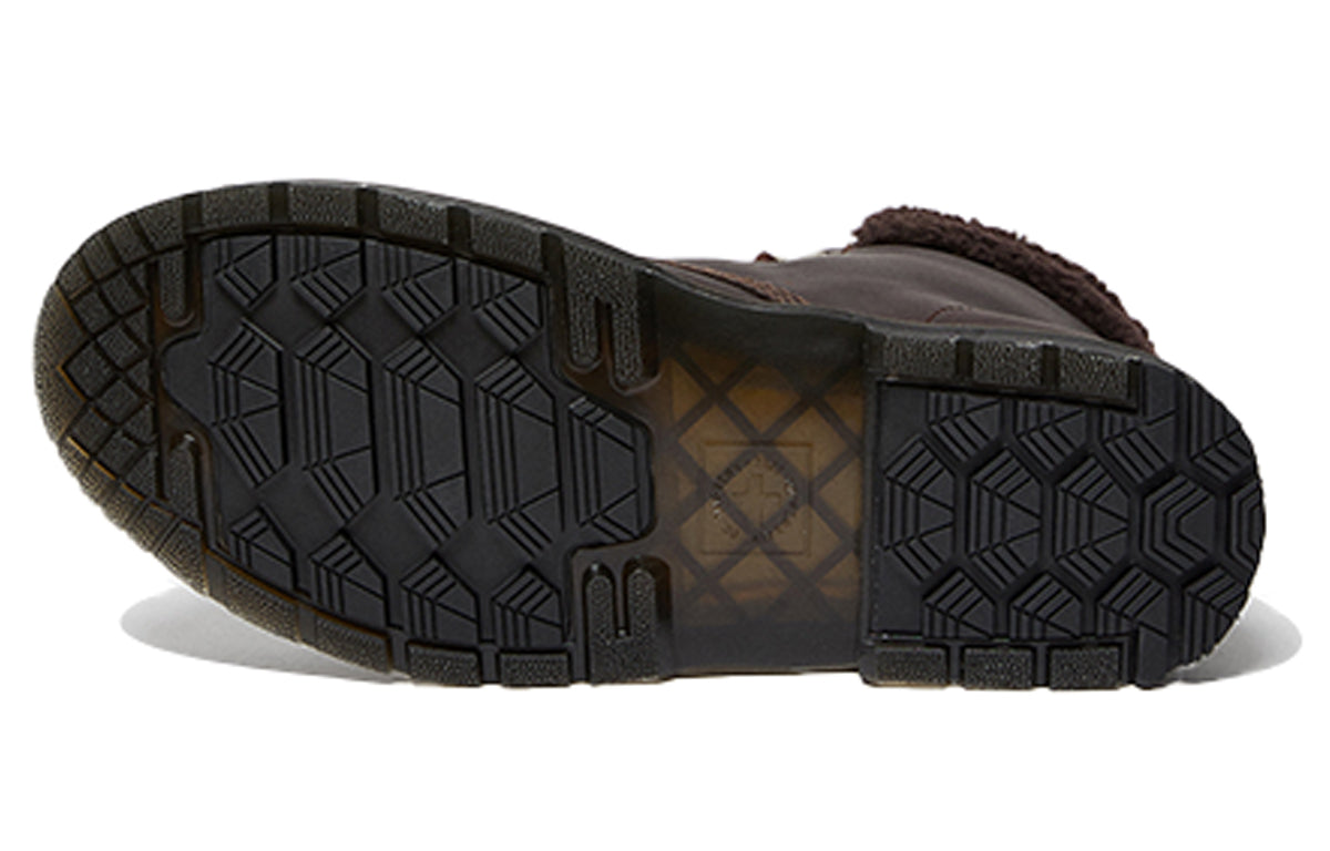 Dr. Martens 1460 Wintergrip Fleece Leather Boots 'Cocoa Dark Brown' 26091247