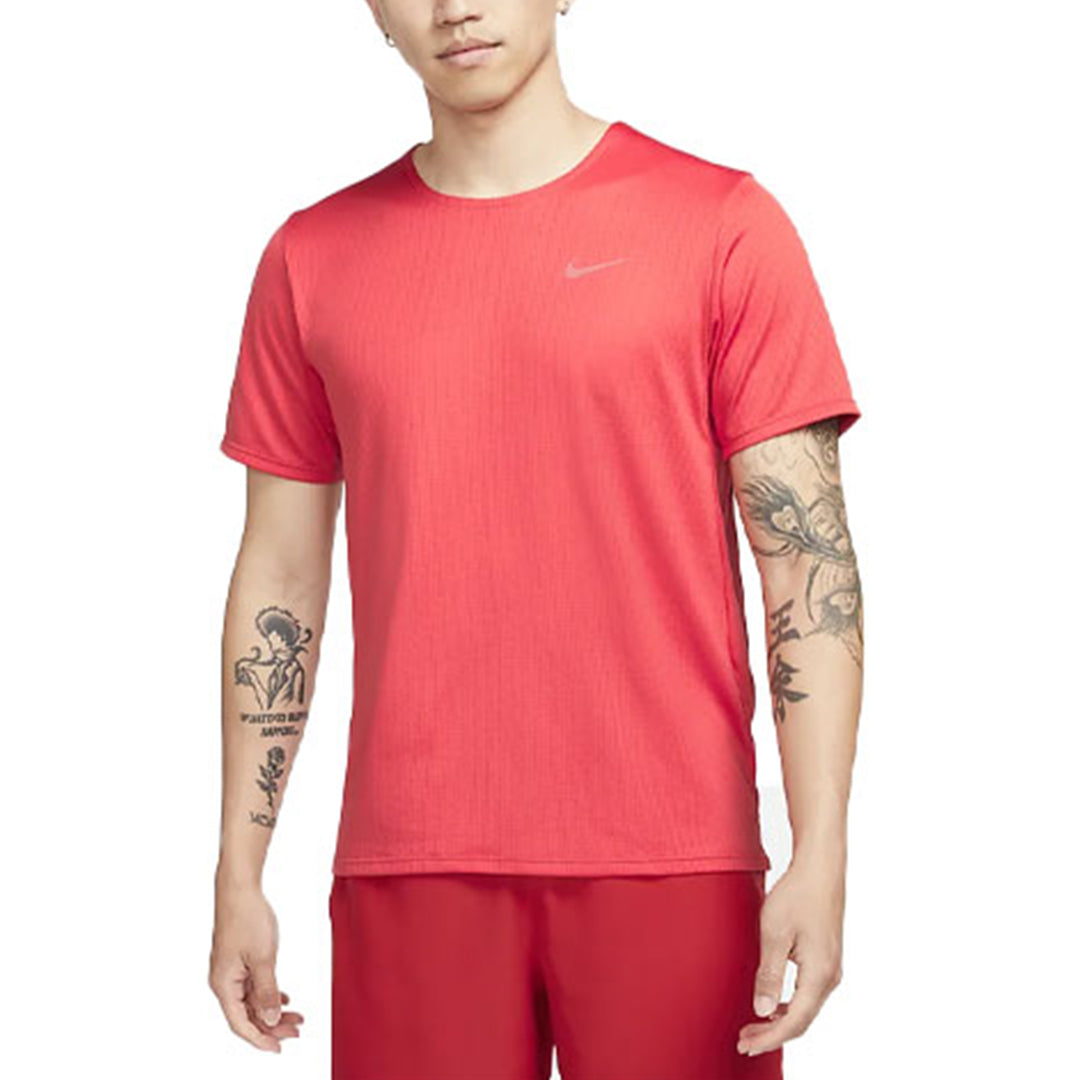 Nike Dri-FIT Wild Run Rise Back Printing Running Sports Quick Dry Breathable Short Sleeve Red DD5356-605