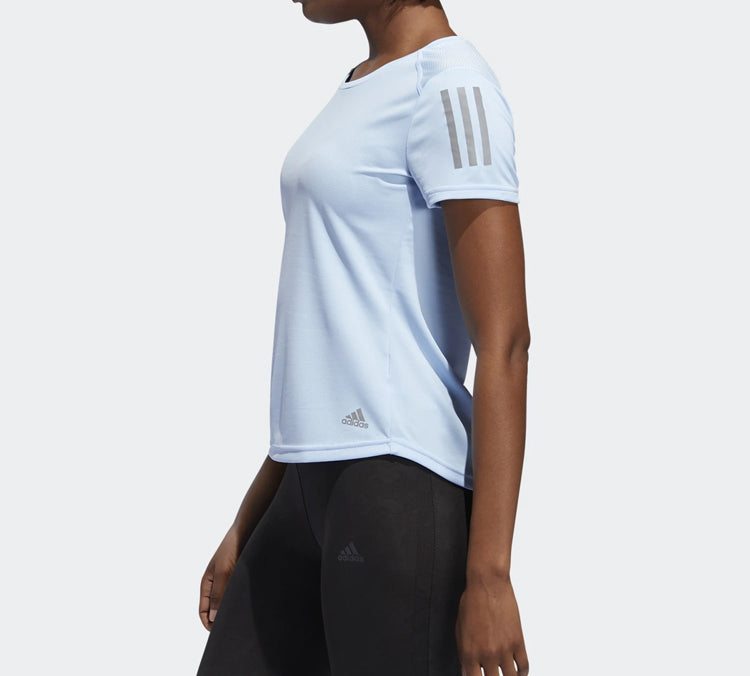 (WMNS) adidas Own The Run Tee Sports Short Sleeve Light Blue DZ2268