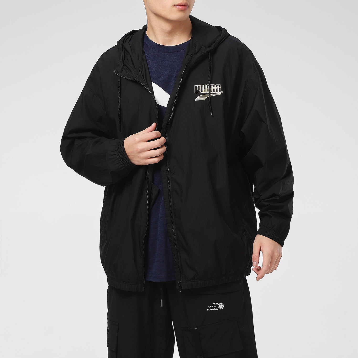 PUMA Decor 8 Lightweight Woven Jacket 'Black Gold' 531487-01