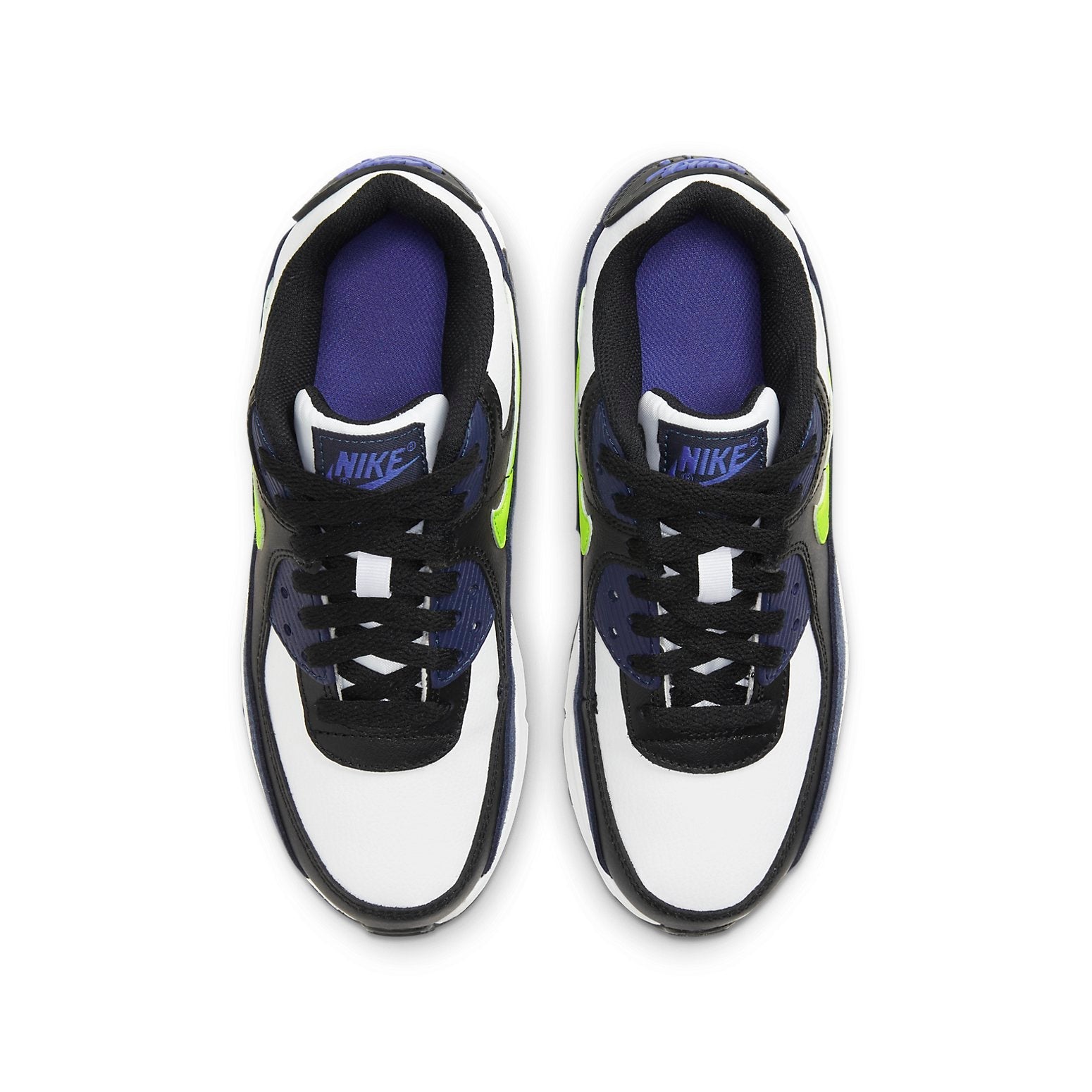 (GS) Nike Air Max 90 Leather 'Midnight Navy Volt' CD6864-401