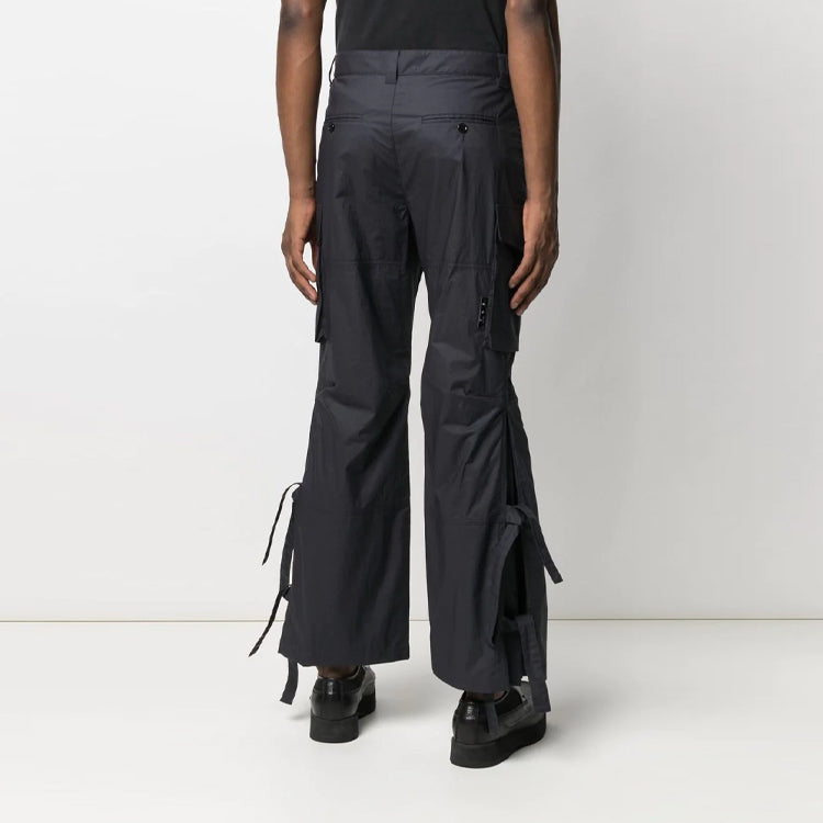 Off-White SS21 Printing Cargo Casual Pants Version Black OMCF026S21FAB0010601