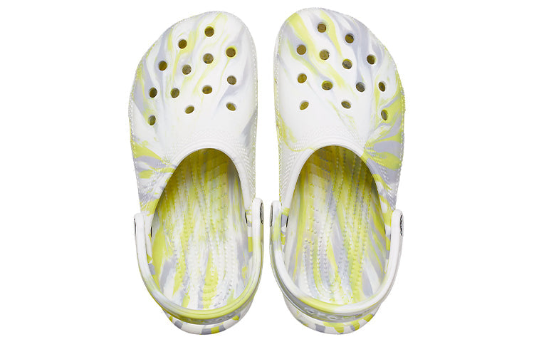 Crocs Classic Clog Marble Beach Sports Unisex White Gray Sandals 'White Gray' 206867-1FJ