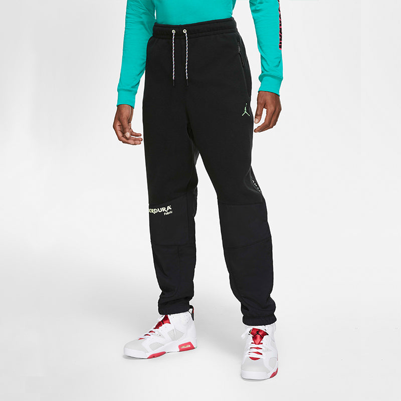 Air Jordan Winter Utility Cordura Stay Warm polar fleece Splicing Casual Sports Running Long Pants Black CT3385-010