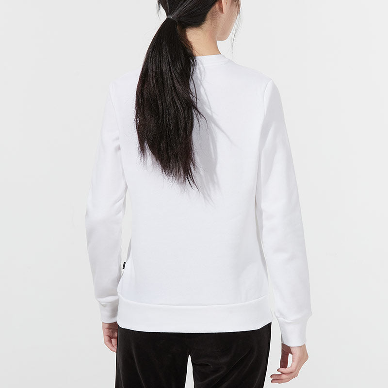 (WMNS) PUMA Essential Logo Fleece Crew Neck Sweater 'White' 847678-02