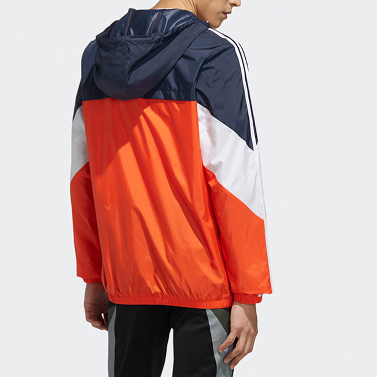 adidas neo M CS RIS WB Colorblock Athleisure Casual Sports Jacket Orange FH6631