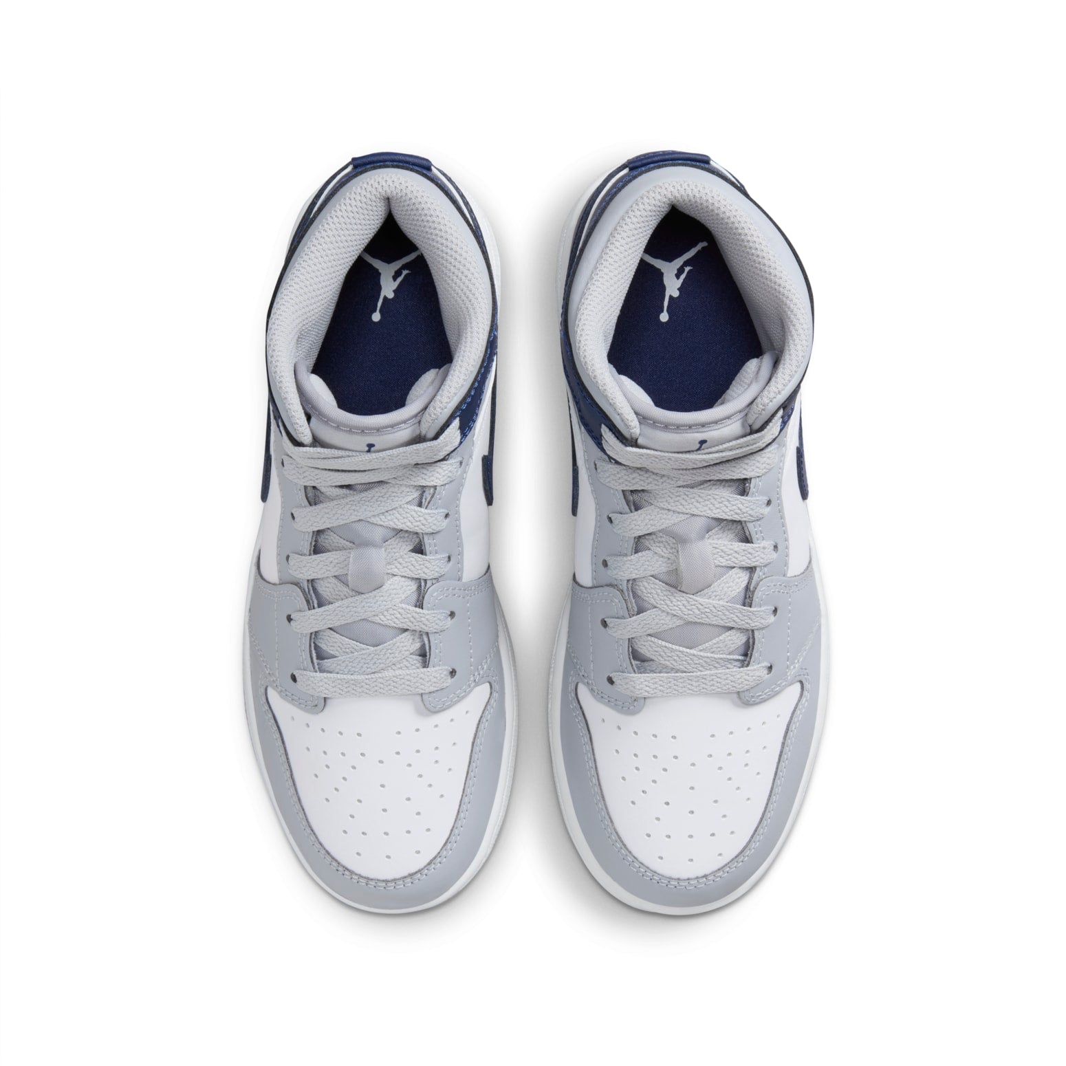 (GS) Air Jordan 1 Mid 'Wolf Grey Midnight Navy' DQ8423-104