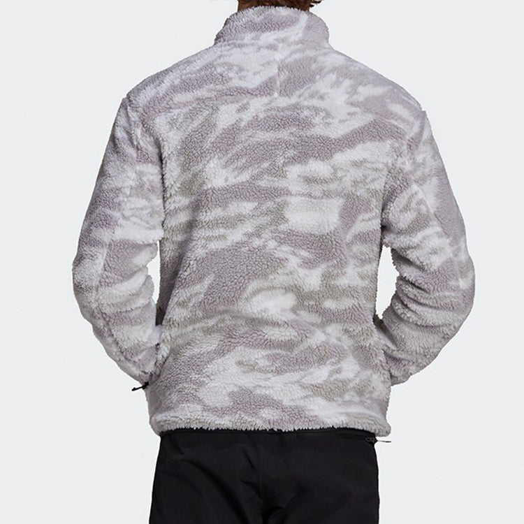 adidas Xplr Sherpa F Reversible Outdoor Sports Jacket Gray GE9912