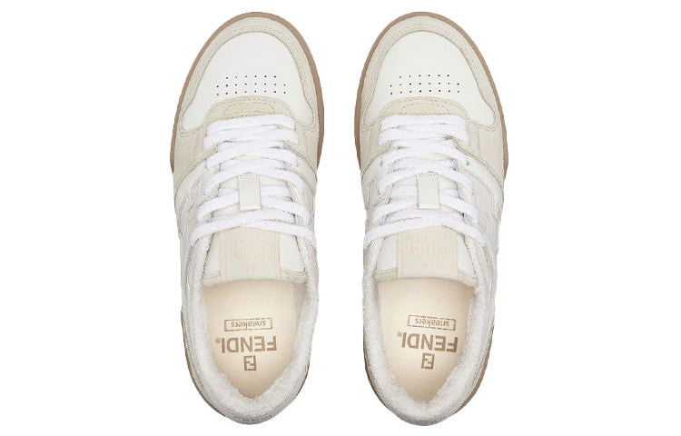 (WMNS) FENDI Match Low Top Suede 'White' 8E8252AHH2F1FHS