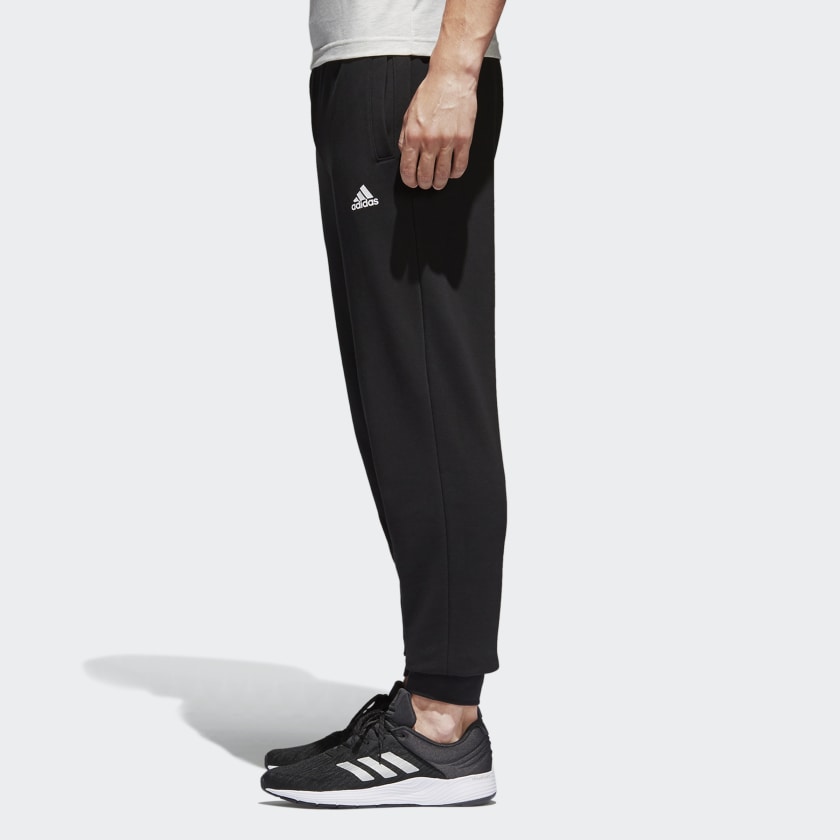 adidas Essentials French Terry Pants Knitted Sport Trousers Men's Black BK7433
