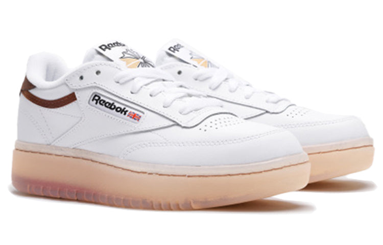 (WMNS) Reebok Club C Double 'White Brown' FX3092