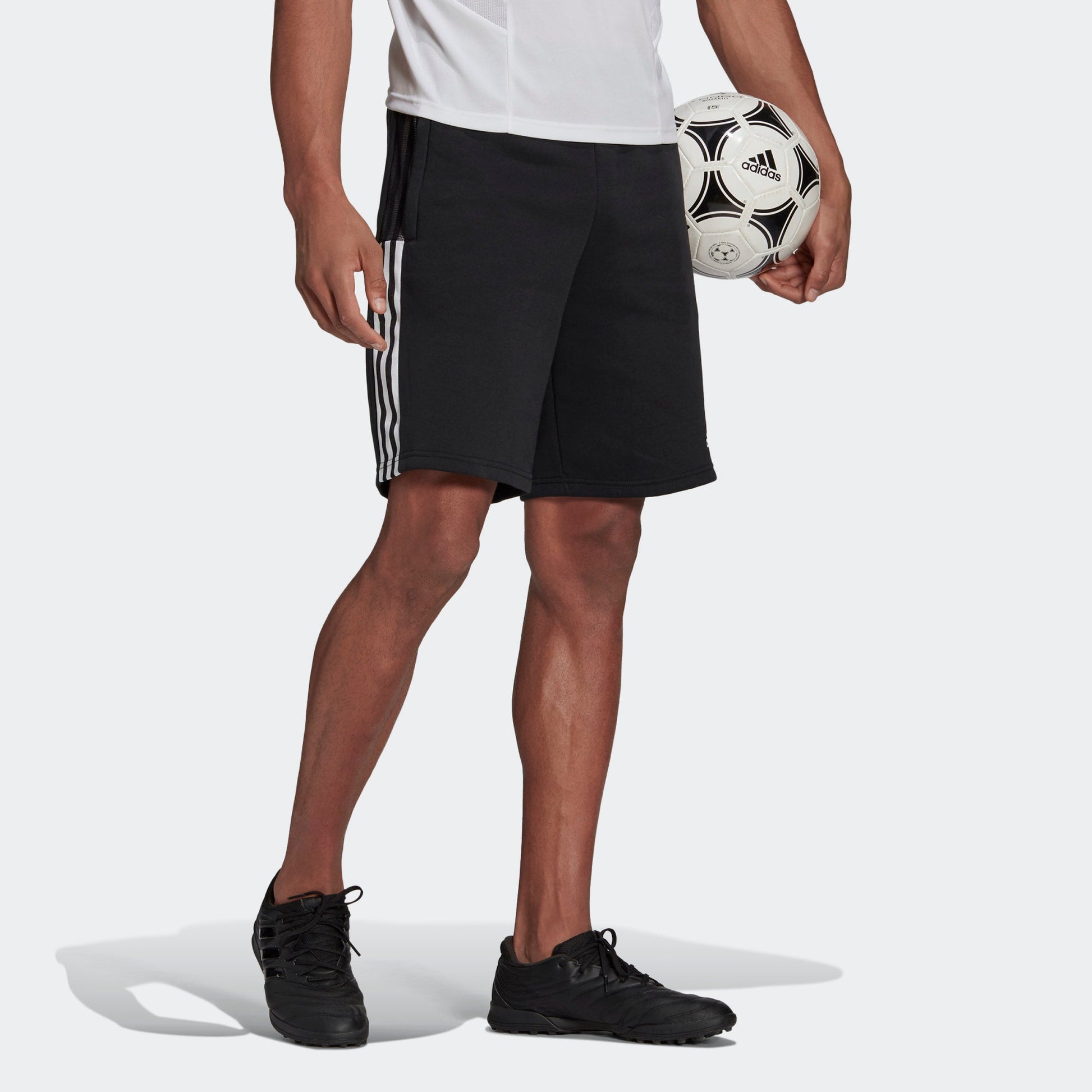 adidas Tiro 21 Sweat Shorts Stripe Slim Fit Soccer/Football Sports Black GM7345