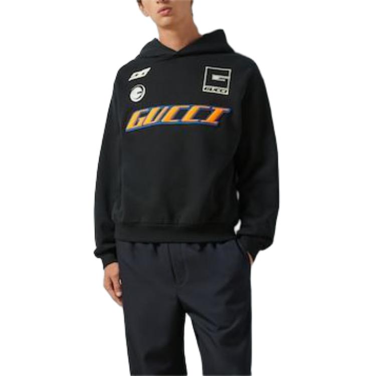 Gucci Moto Logo Hoodie 'Black Multi' 778379-XJGEN-1082