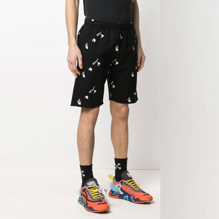 Off-White Men's SS21 Logo Print Short Skirt Black OMCI006R21FLE0031001