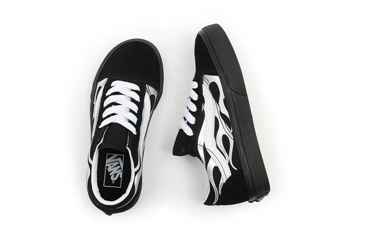 Vans Youth Metallic Flame Old Skool 'Black White' VN0A4VHV7US