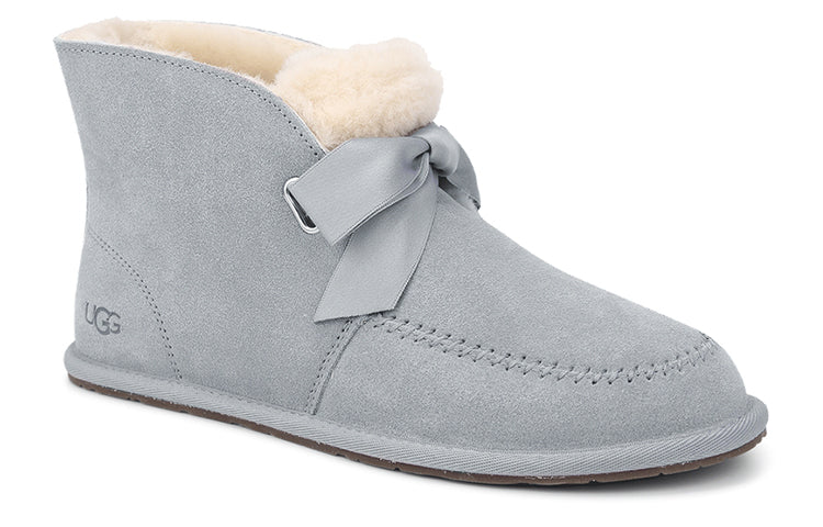 (WMNS) UGG Kallen Lace Lacing Mid Tops Fleece Lined Gray 1119934-LGRY