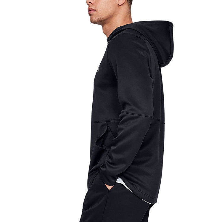Men's Under Armour WarmUp Training Sports Zipper hooded Tops Black 1345259-001