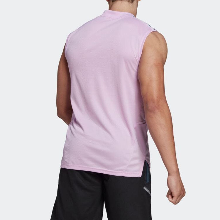 Men's adidas Small Logo Rugby Camisole Rose Purple Vest HG7305