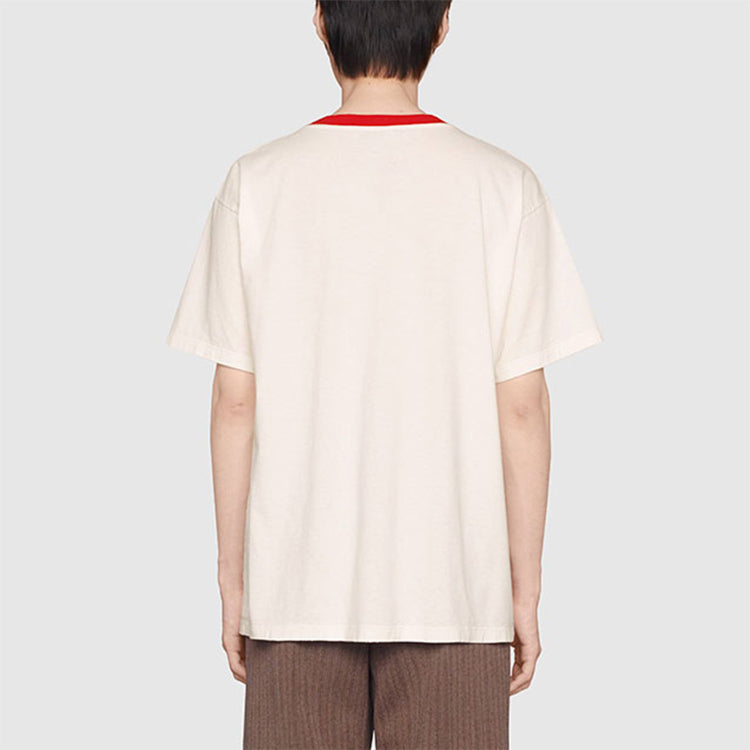 Gucci Cat Print Oversize T-shirt 'off white' 616036-XJCVU-9125