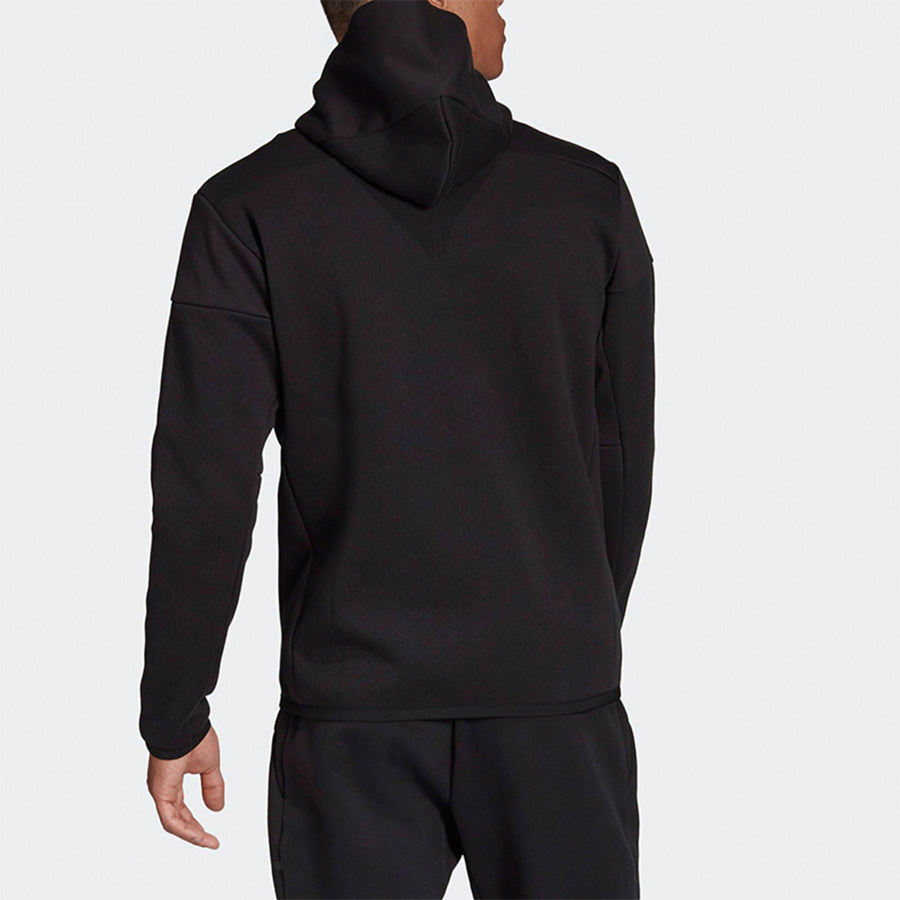 adidas Sports Stylish Zipper Hooded Jacket Black GM6531