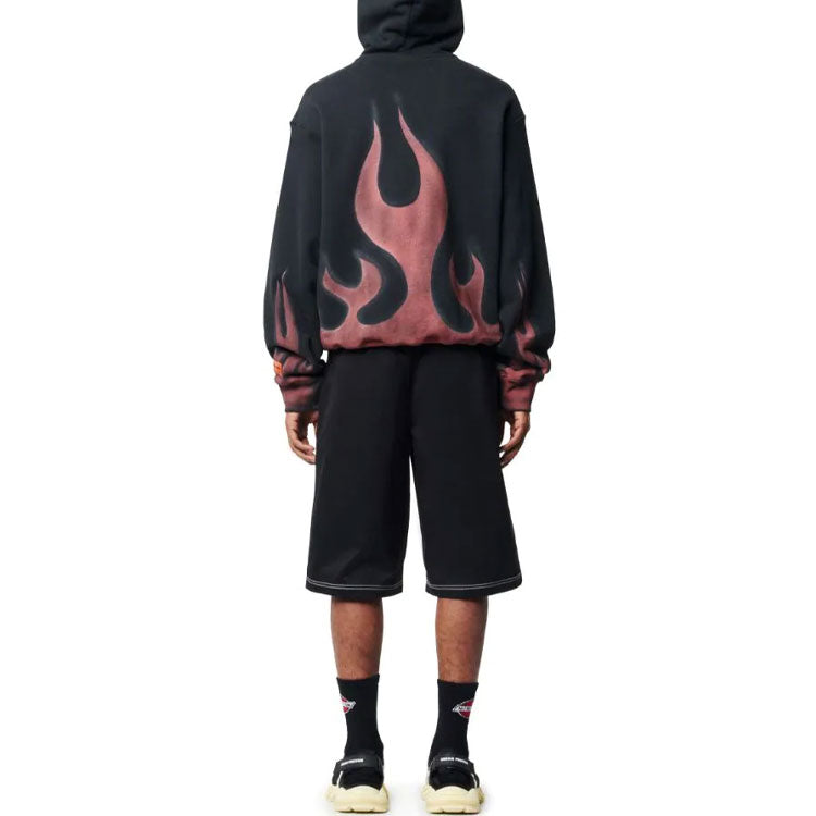 HERON PRESTON Heron Times Flames Hoodie 'Black' HMBB024S23JER0071025