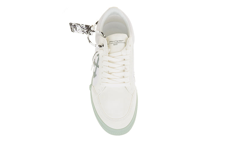 Off-White Low Vulcanized Canvas Sneaker 'White Green' OMIA085F21LEA0050155
