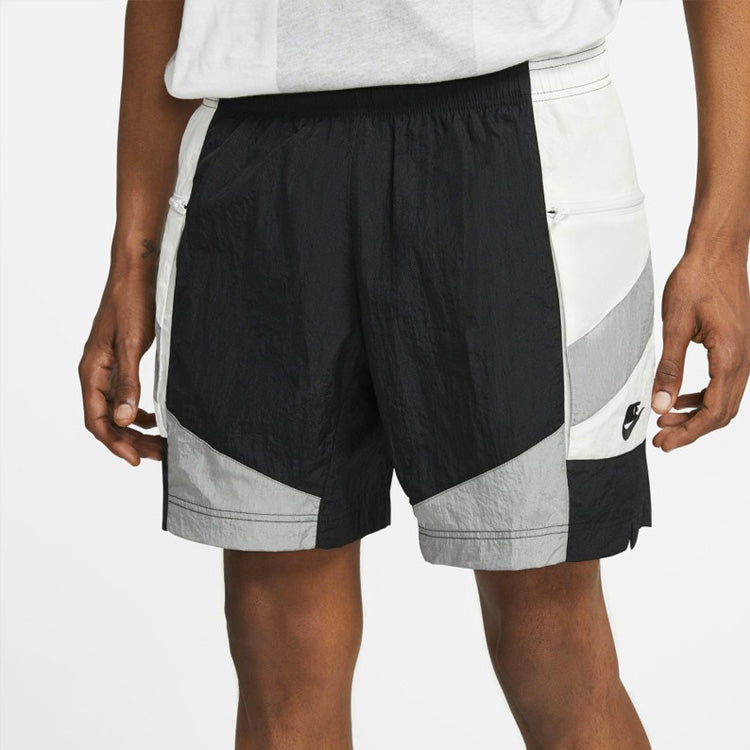 Nike Side Pocket Colorblock Casual Shorts Black White Gray CJ4937-121