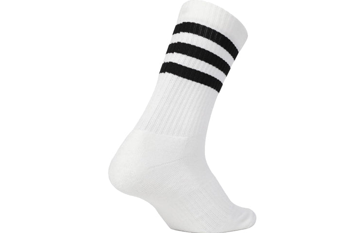 adidas Classical Mid Sports Basketball Socks 3 Pairs 'White' FH6628