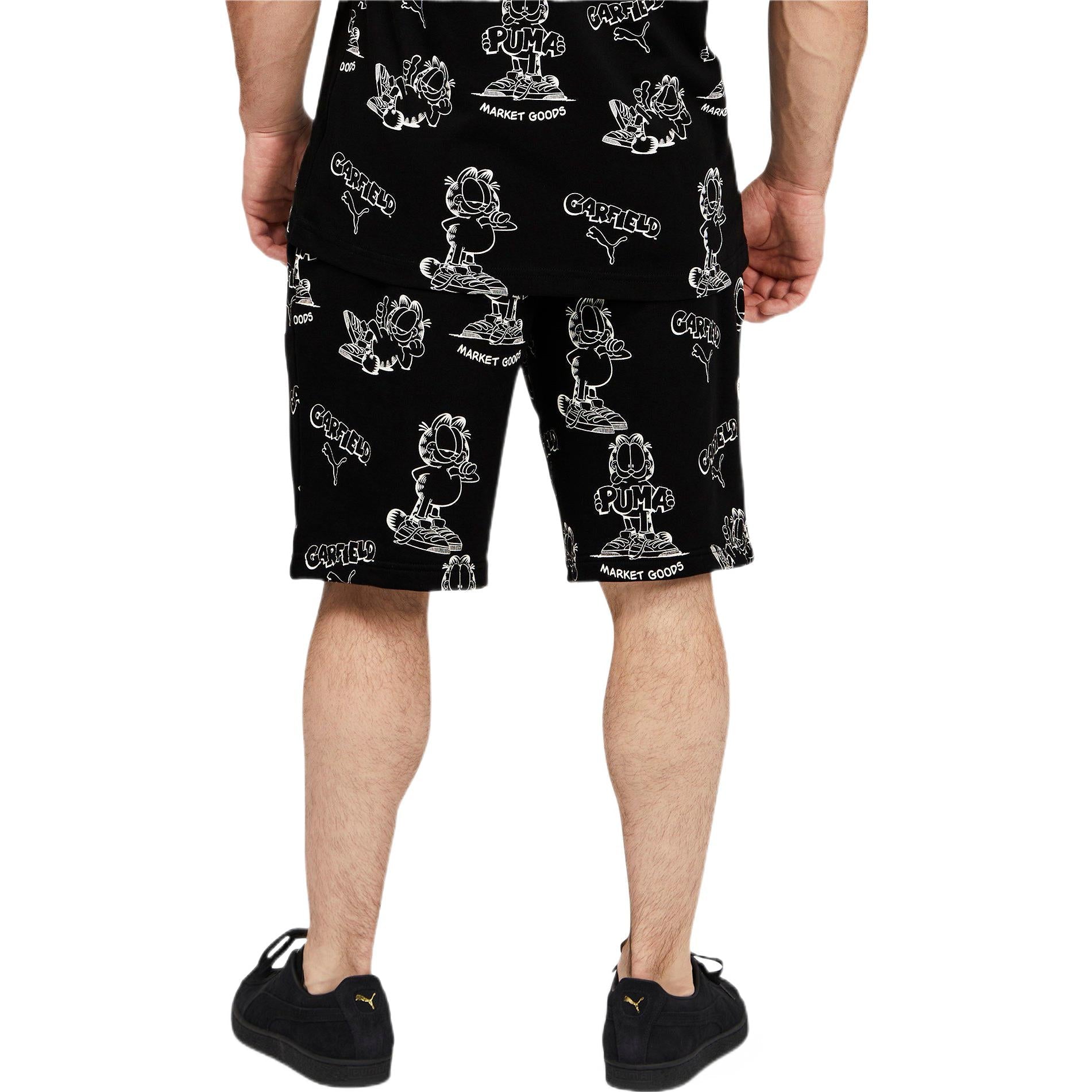 PUMA x Garfield All Over Printed Shorts 'Black' 534437-01
