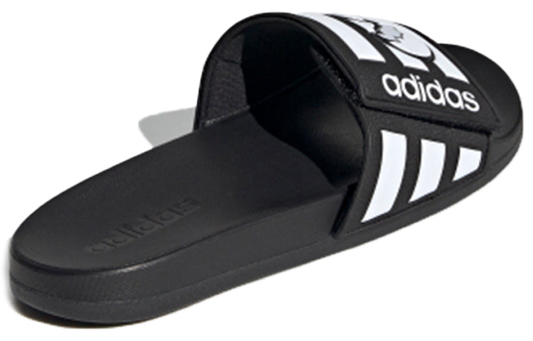 adidas neo Adilette Comfort Adj Yellow Crossover Black White Unisex Slippers 'Black White' FY3037