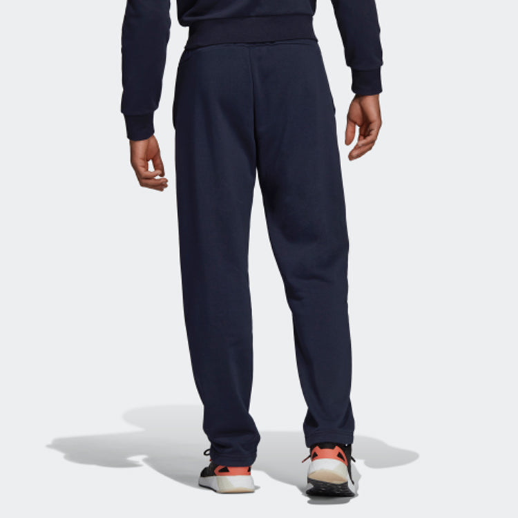 Men's adidas Casual Alphabet Minimalistic Solid Color Sports Pants/Trousers/Joggers Ink Blue DX3685
