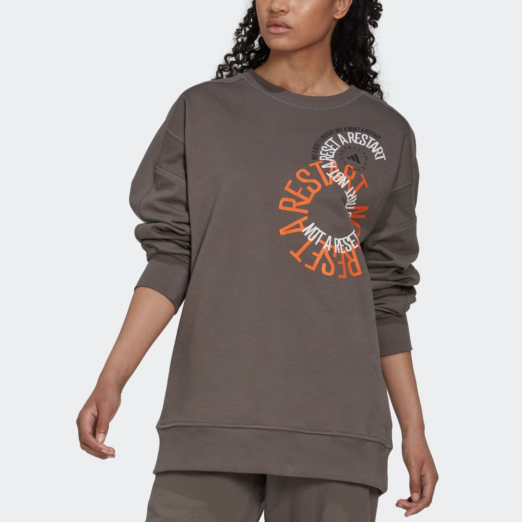 adidas by Stella McCartney Sportswear Sweatshirt 'Grey Brown' IB5889