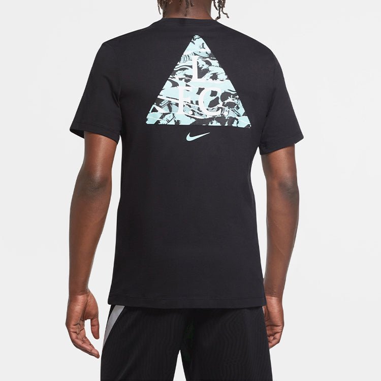 Nike Pattern Printing Round Neck Short Sleeve Black CZ8210-010