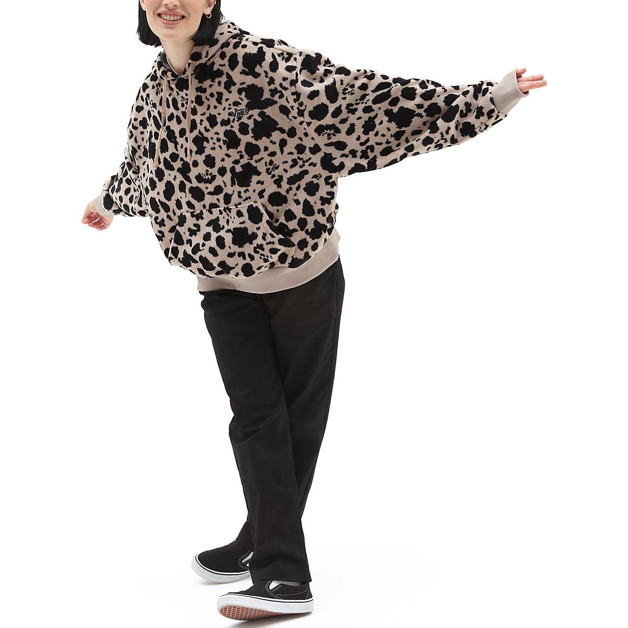 (WMNS) Vans Dotty Check Hoodie 'Brown Black' VN0A7RO1BLK