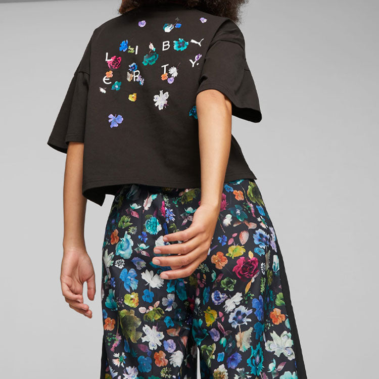 (WMNS) PUMA x LIBERTY Graphic T-shirt 'Black' 622207-01