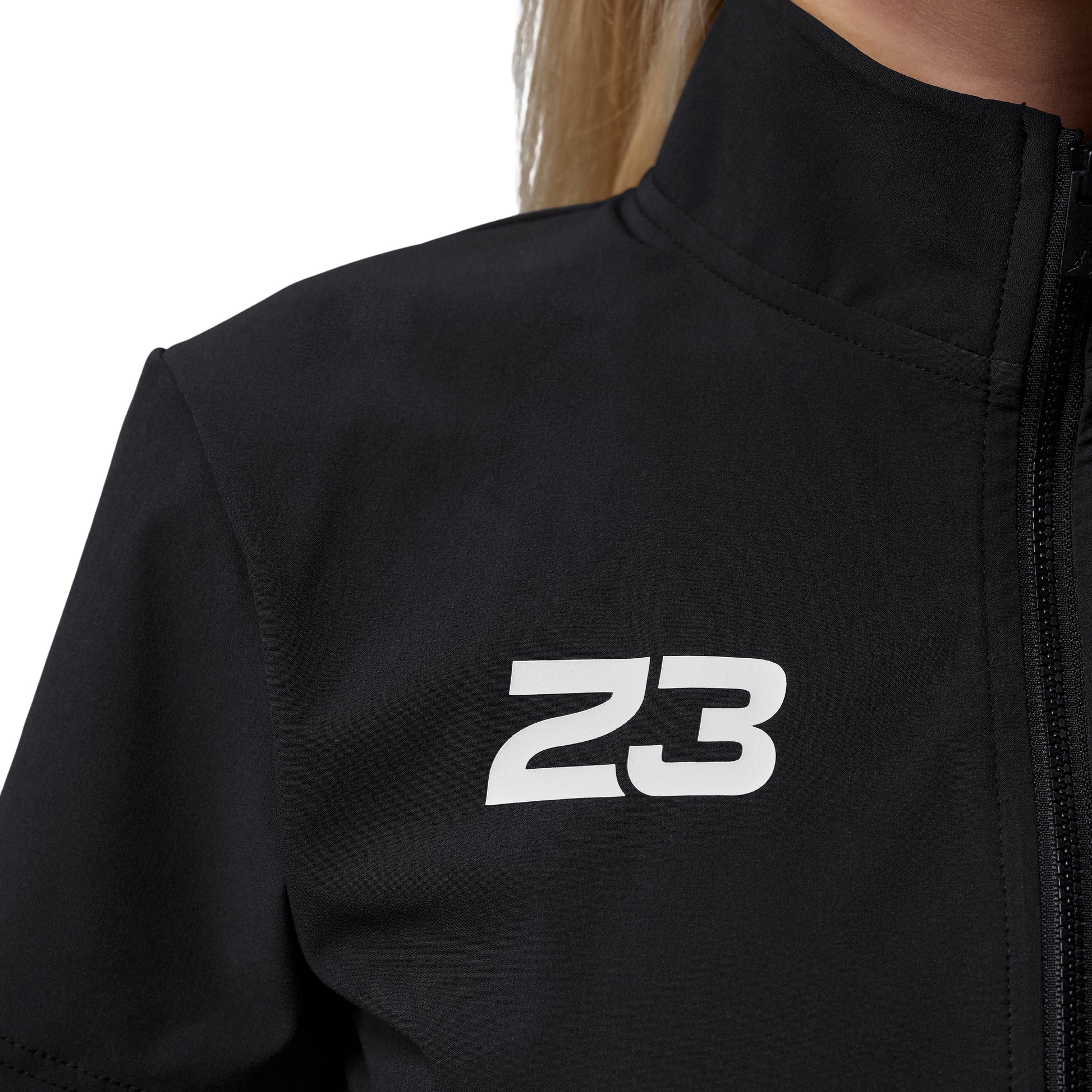 (WMNS) Jordan BRK Short Sleeve Full-Zip Graphic Top 'White Black' IF1375-010