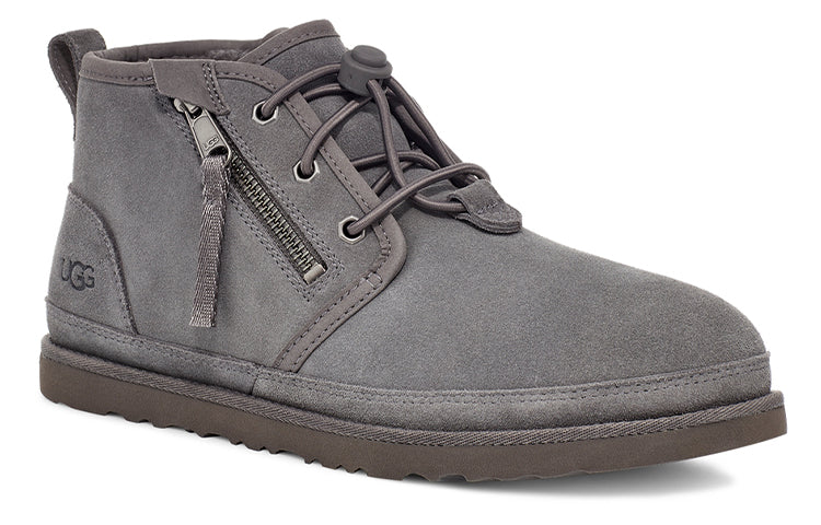UGG Neumel Adaptive Double Zipper Snow Boots Gray 1118710-CHRC