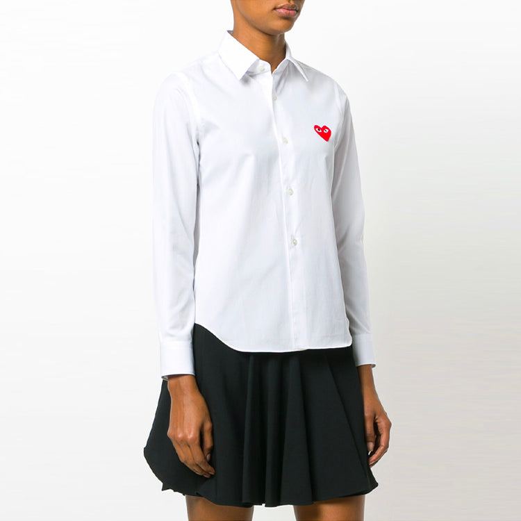(WMNS) COMME des GARCONS PLAY Shirt Red Emblem 'White' AZ-B001-051-2