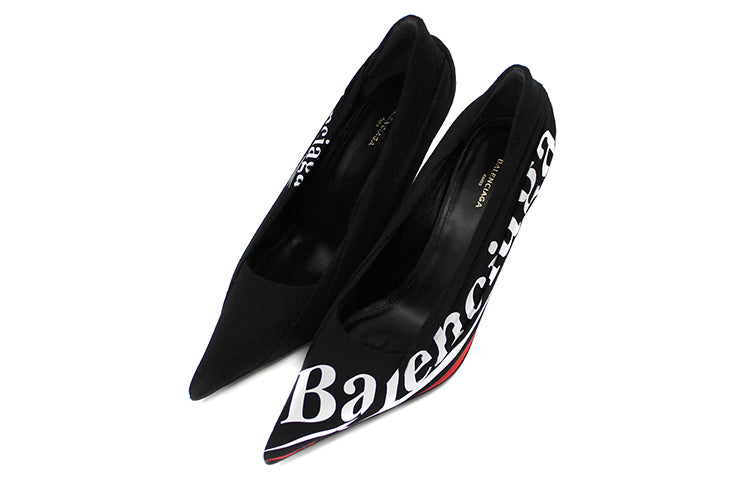 (WMNS) Balenciaga Campaign Logo Pumps 'Black' 495777W06001091