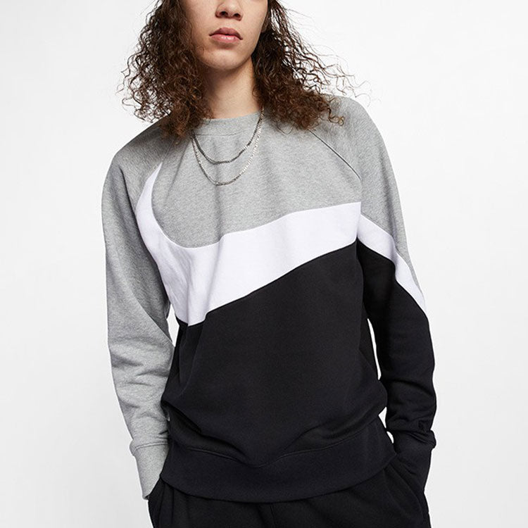 Nike Big Swoosh French Terry 'Grey/Black' AR3089-011