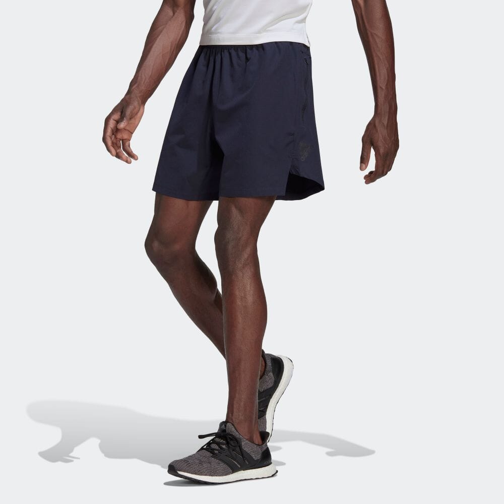adidas Solid Color Casual Straight Shorts Japanese Version Men's Blue HD3580