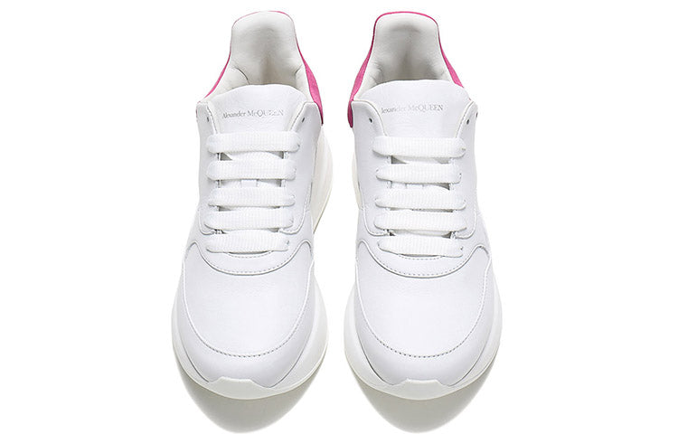 (WMNS) Alexander McQueen Oversized Runner Sneakers 'White Rose Pink' 586410WHRUB9373