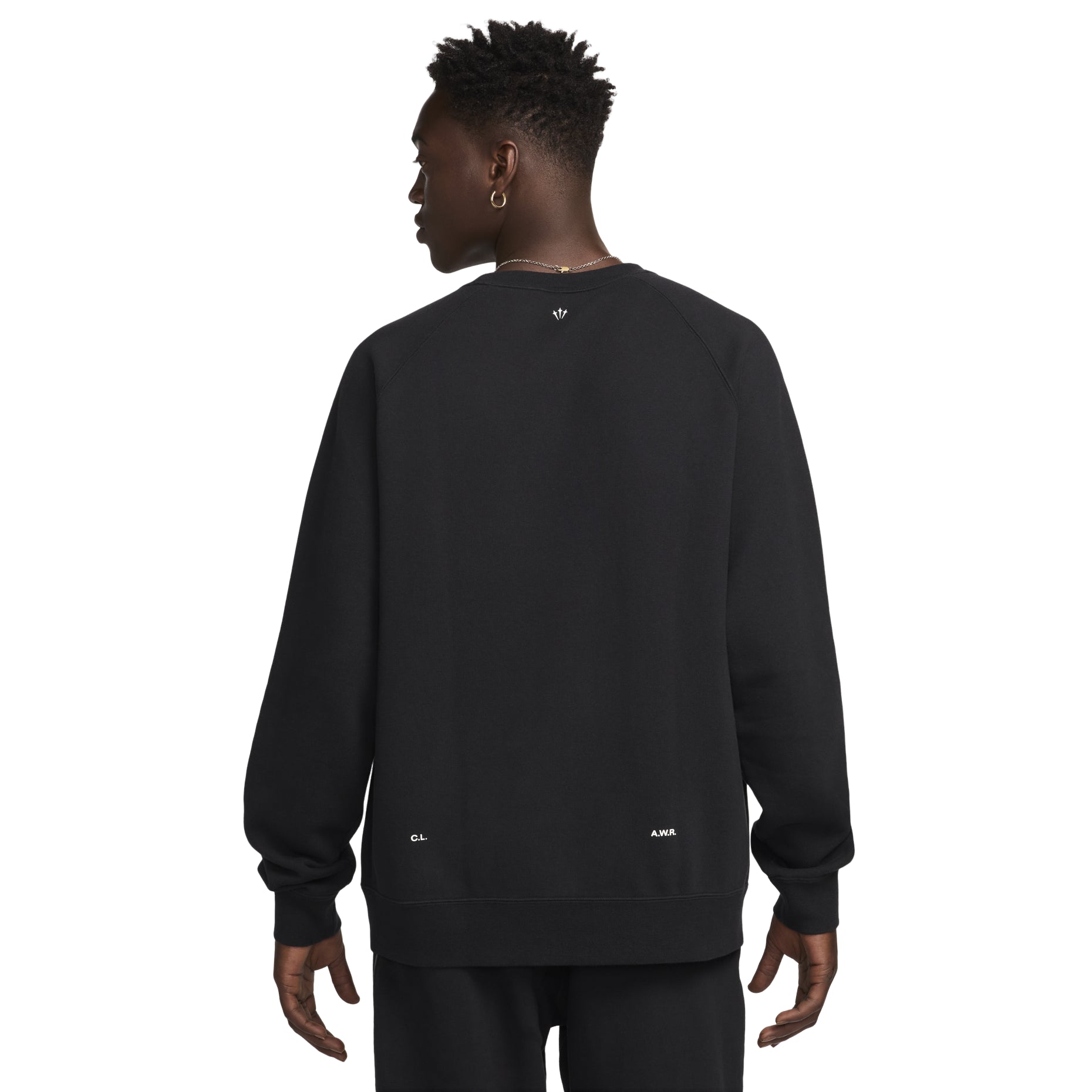 Nike x NOCTA Fleece CS Crewneck Sweatshirt 'Black White' FN8160-010